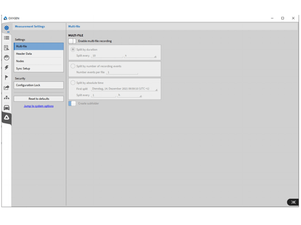  Introduction to the measurement setting menu of Dewei Chuang OXYGEN software