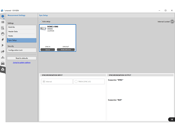  Dewei Chuang OXYGEN software synchronization settings 