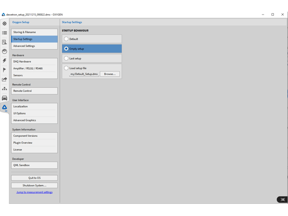  Initial Setting Tutorial of Dewei Chuang OXYGEN Software Startup