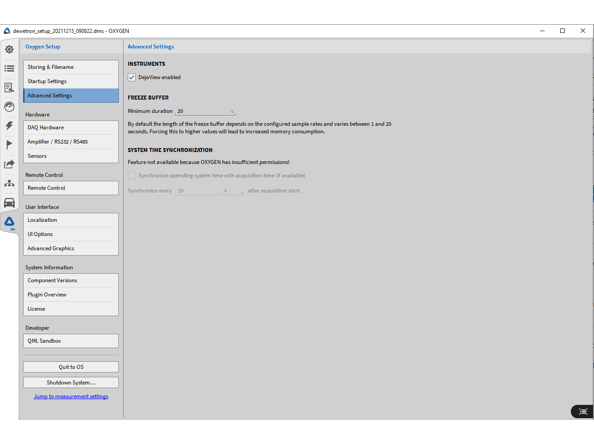  Advanced setting function of Dewei Chuang OXYGEN software